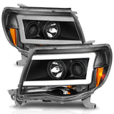 ANZO 05-09 Toyota Tacoma Projector Light Bar Style Headlights w/ C Light Bar 111517