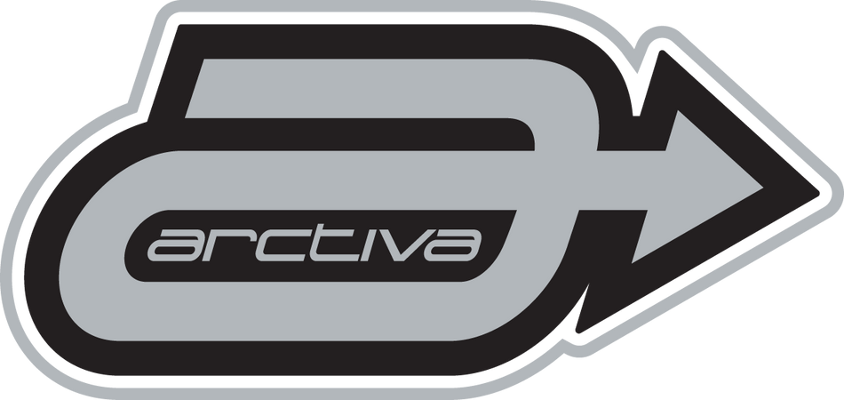 ARCTIVA Arctiva 'a' Logo Decal - Black/Silver - 50 pack 4320-0464
