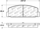 StopTech Street Touring 89-95 Mazda RX7 / 03-05 Mazda 6 Rear Brake Pads 308.0332