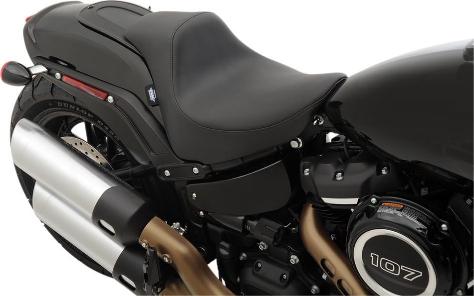 DRAG SPECIALTIES EZ-Solo Seat - Smooth - Solar-Reflective Leather - FXFB '18-'22 ACT EZ-ON STYLE 0802-1127