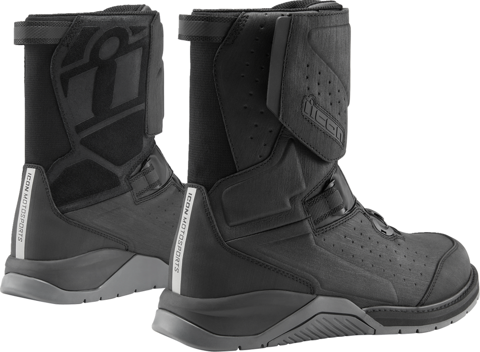 ICON Alcan Waterproof Boots - Black - Size 10 3403-1237