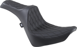 DRAG SPECIALTIES Predator III Seat - Double Diamond - Black Stitching - FL/FX '18-'22 0802-1145