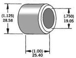 HARDDRIVE Achsabstandshalter Zink 43657-89 3/4"X1.0" 339305