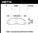 Hawk 15-17 Ford F-250/350 LTS Street Front Brake Pads KHB714Y.715