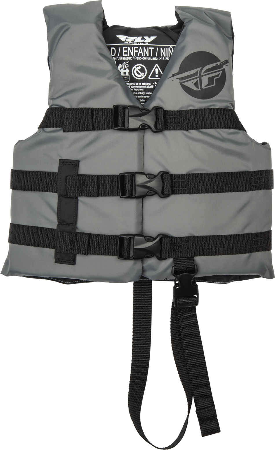 FLY RACING Child Flotation Vest Grey/Black 221-30323
