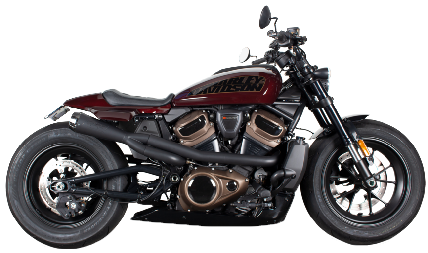 TBR Comp S 2in1 Exhaust  Black with Carbon End Cap for  2021 - 2024 XL1250T Sportster SS 005-5410199-B