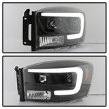 Spyder Dodge Ram 1500 06-08 V2 Projector Headlights - Light Bar DRL - Black (PRO-YD-DR06V2-LB-BK) 5085306