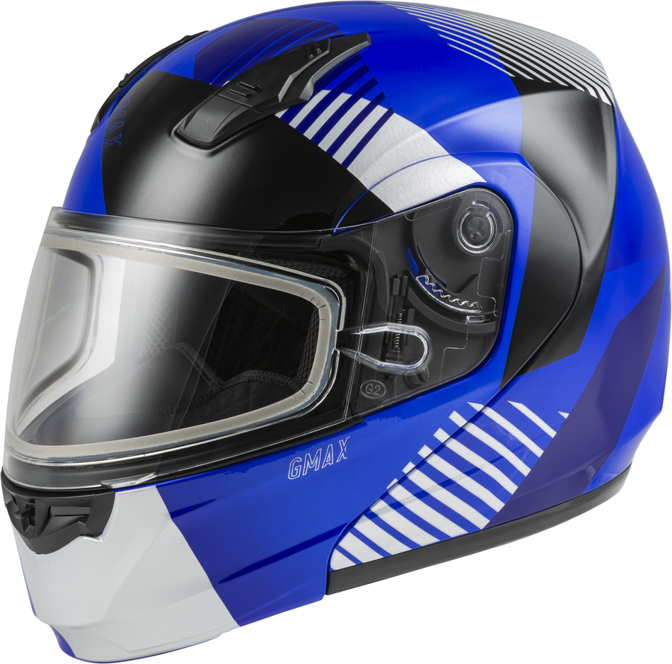 GMAX Md-04s Modular Reserve Snow Helmet Blue/Silver/Black 2x M2043048
