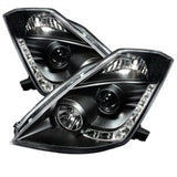 Spyder Nissan 350Z 03-05 Projector Headlights Xenon DRL Blk High H1 Lw D2R PRO-YD-N350Z02-HID-DRL-BK 5032225