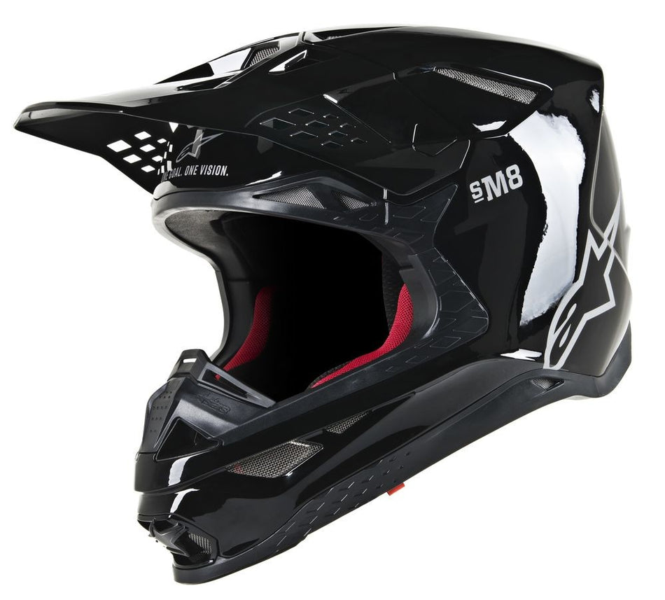 ALPINESTARS S.Tech S-M8 Helmet Glossy Black Md 8300719-1180-MD
