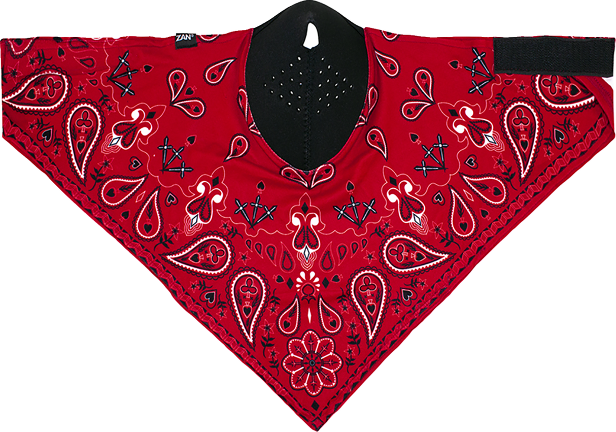 ZAN HEADGEAR Neodanna SportFlex Face Mask - Red Paisley NEOL106