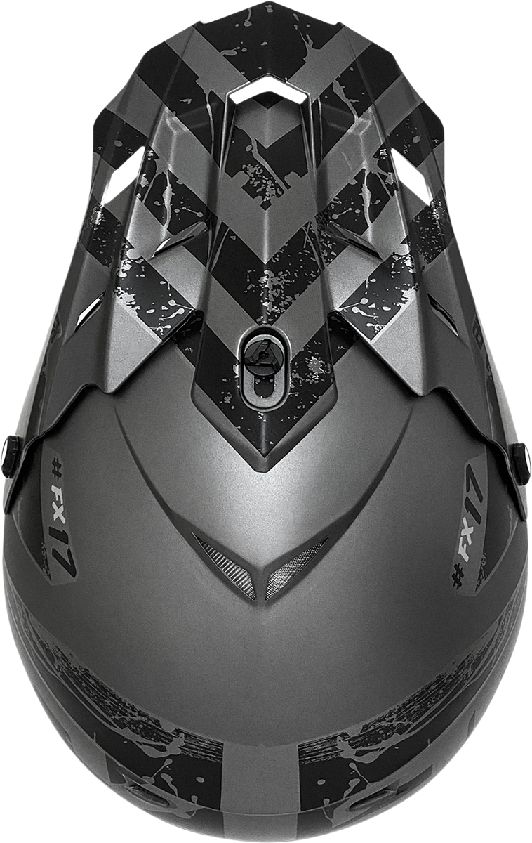 AFX FX-17Y Helmet - Attack - Frost Gray/Matte Black - Small 0111-1396