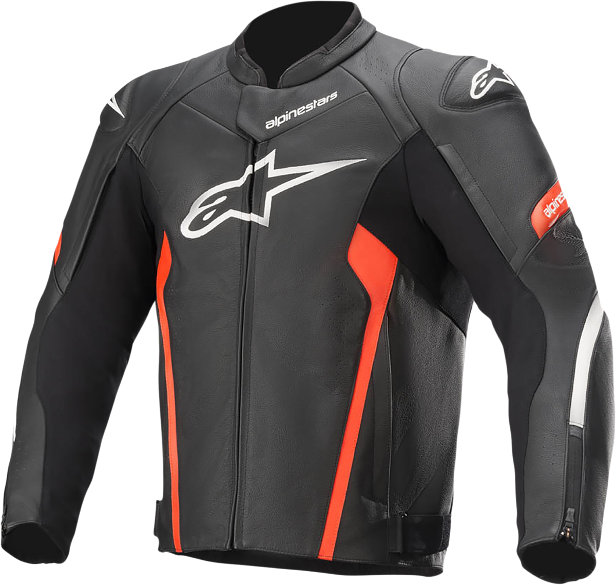 Chaqueta de cuero ALPINESTARS Faster v2 - Negro/Rojo - US 38 / EU 48 3103521-1030-48 