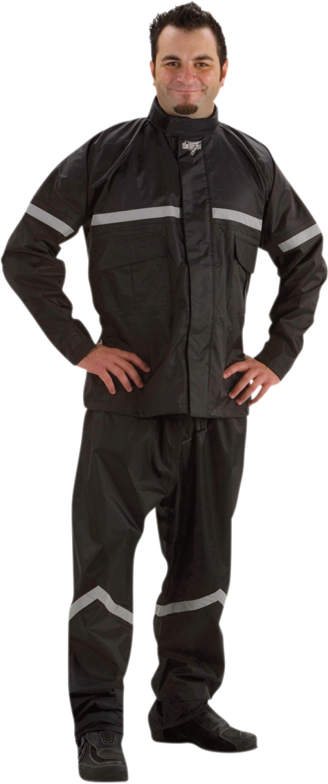 NELSON RIGG SR-6000 Stormrider Rainsuit - Black - Small SR-6000-BLK-01S