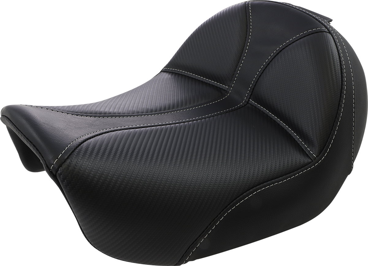 SADDLEMEN Dominator Solo Seat - Stitched - Black w/ Gray Stitching - FL/FX '06-'17 806-04-0042