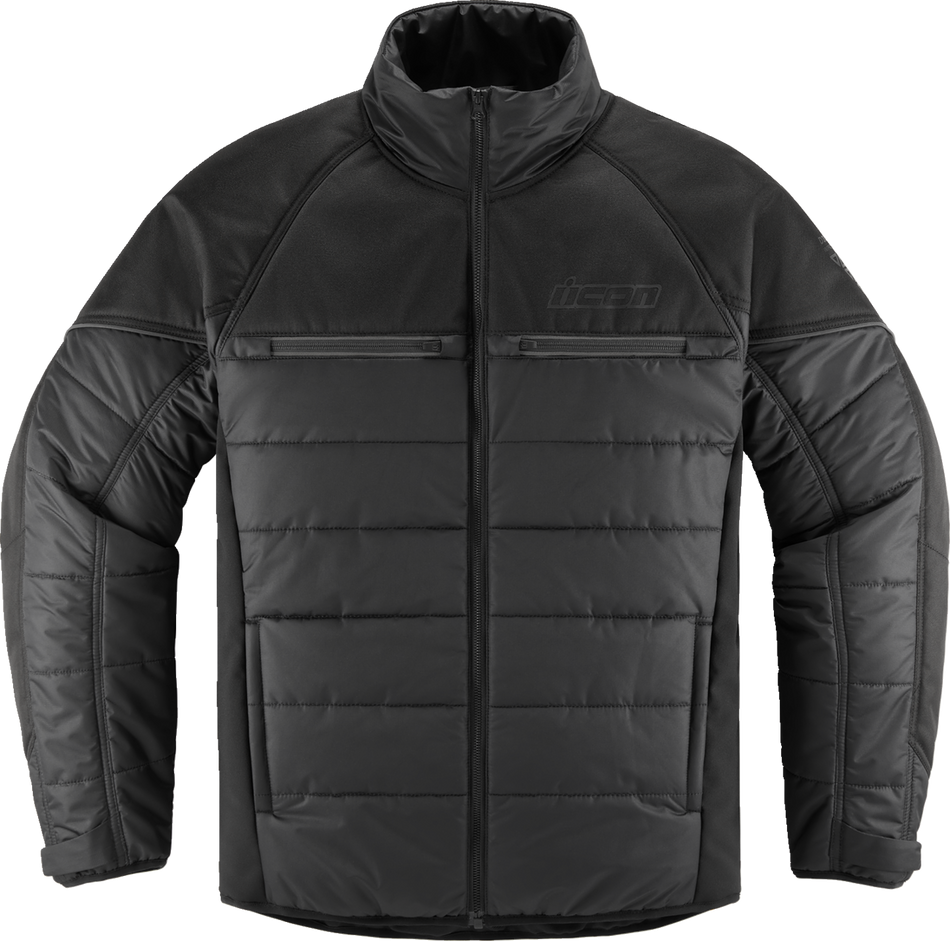 ICON Ghost Puffer Jacket - Black/Charcoal - Large 2820-6192