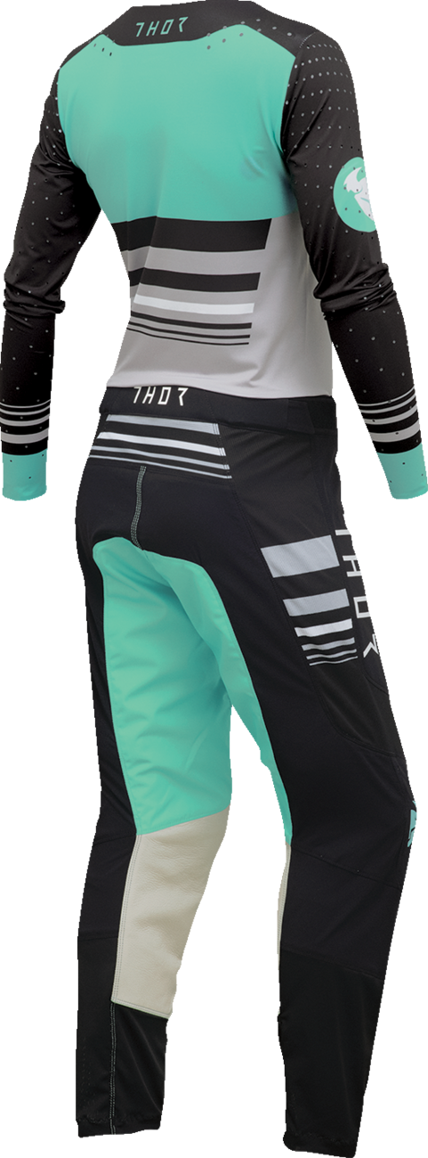 THOR Women's Prime Blaze Jersey - Black/Mint - Large 2911-0281