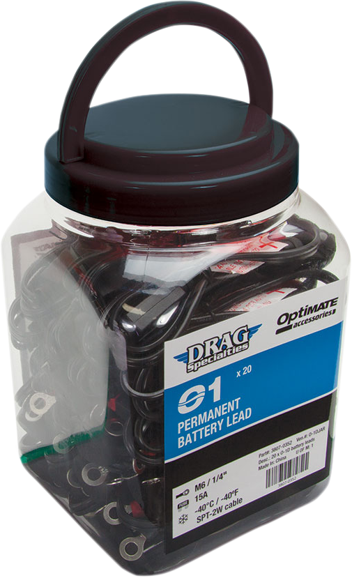 DRAG SPECIALTIES Permanent Battery Lead O-01 - Jar of 20 Quantity (20 pack)  O-01DJAR