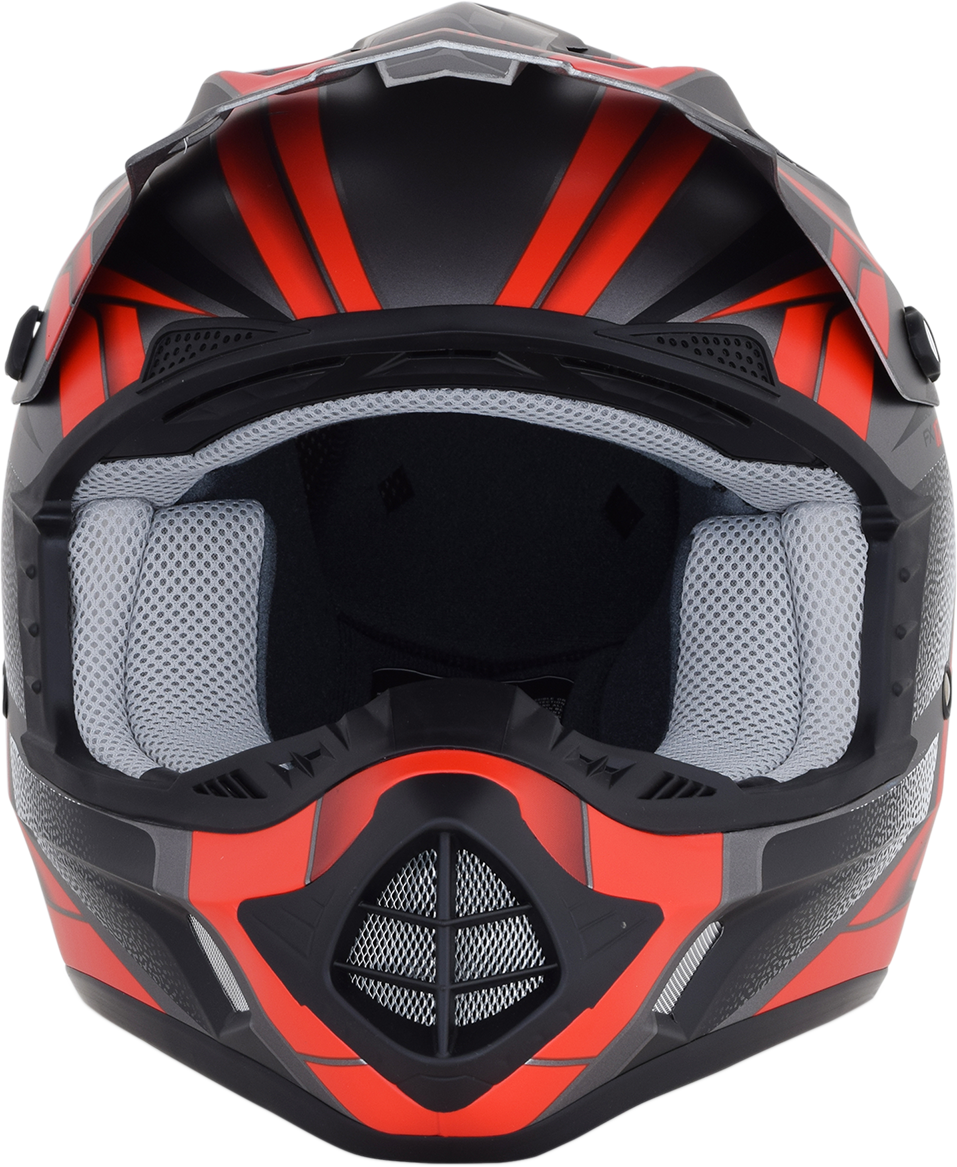 AFX FX-17 Helmet - Force - Frost Gray/Red - Large 0110-5205