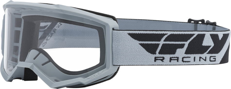 FLY RACING Focus Goggle Grey W/Clear Lens FLA-003
