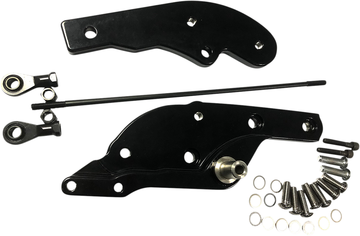 DRAG SPECIALTIES Forward Control Extensions - Black - Softail 56319