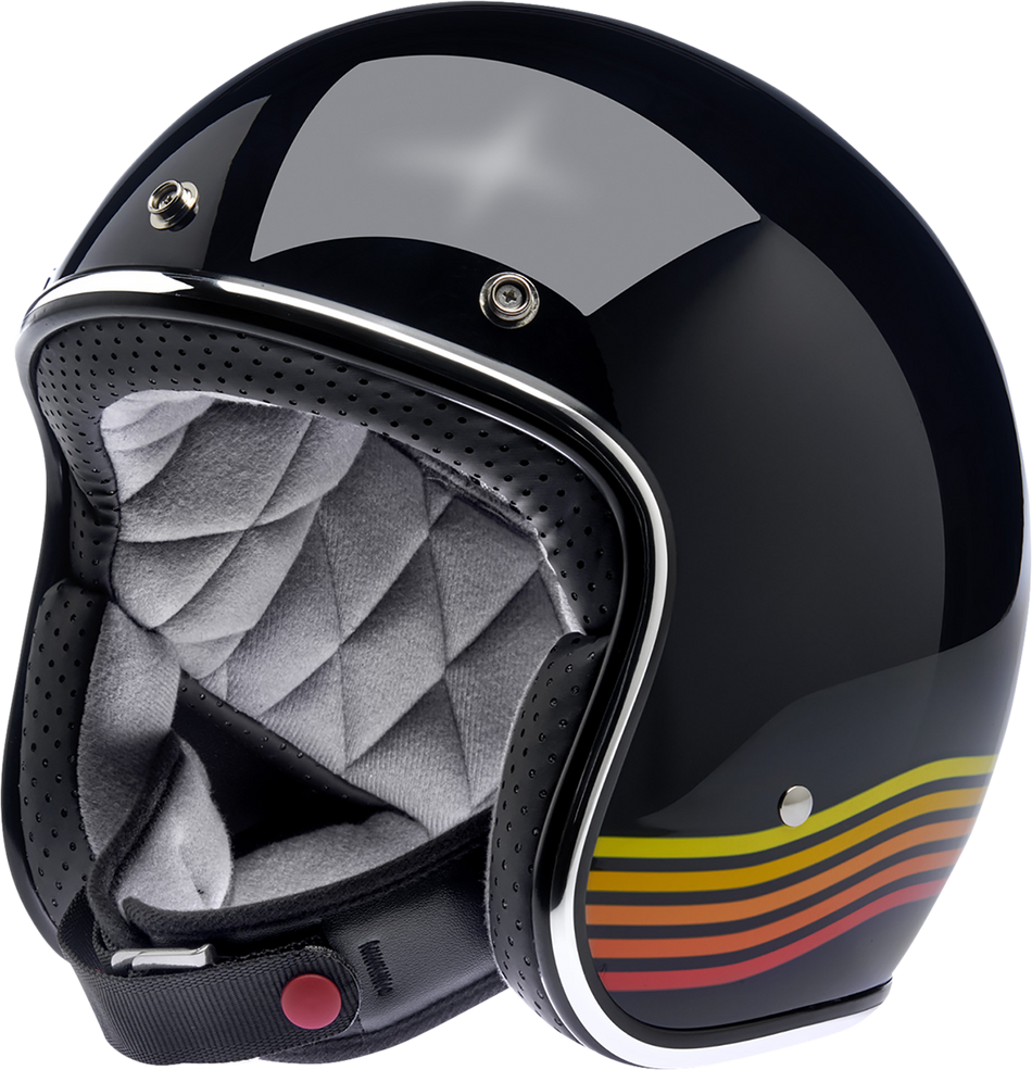 BILTWELL Bonanza Helmet - Gloss Black Spectrum - Medium 1001-536-203