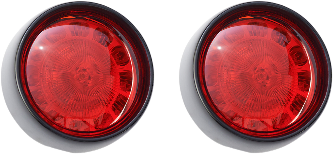 CUSTOM DYNAMICS Bullet Turn Signal - 1156 - Gloss Black - Red Lens PB-BB-R-1156BR