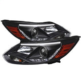 Spyder Ford Focus 12-14 Projector Headlights Halogen Model Only - DRL Black PRO-YD-FF12-DRL-BK 5072832