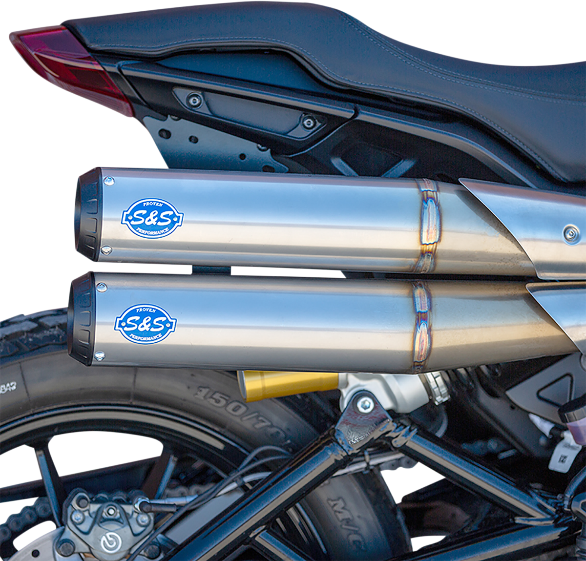 S&S CYCLE Grand National 2:2 50 State Exhaust - Stainless Steel  Indian FTR 1200 S  2019-2022 550-0950B