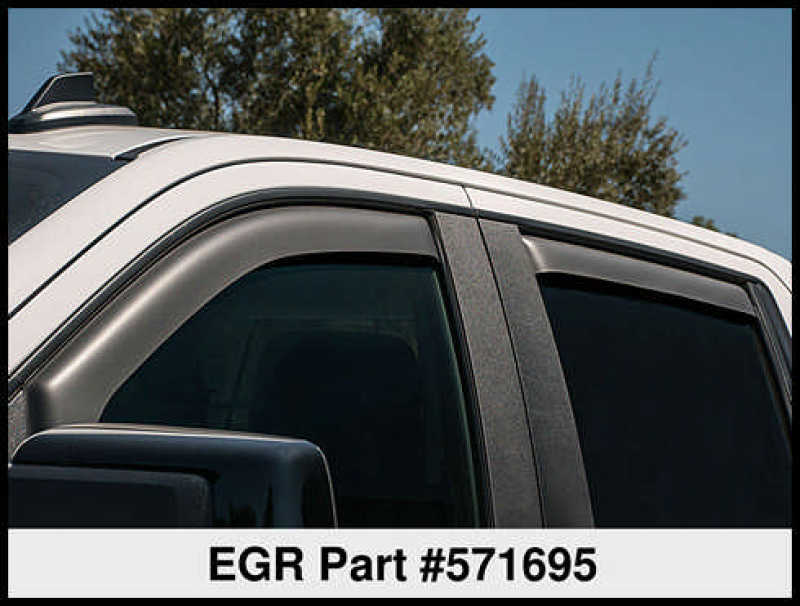 EGR 2019 Chevy 1500 Crew Cab In-Channel Window Visors - Matte 571695