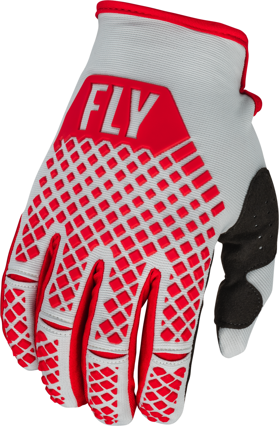 FLY RACING Kinetic Gloves Red/Grey Md 376-414M
