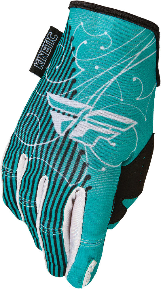FLY RACING Kinetic Ladies Gloves Teal/White Xs 368-61405