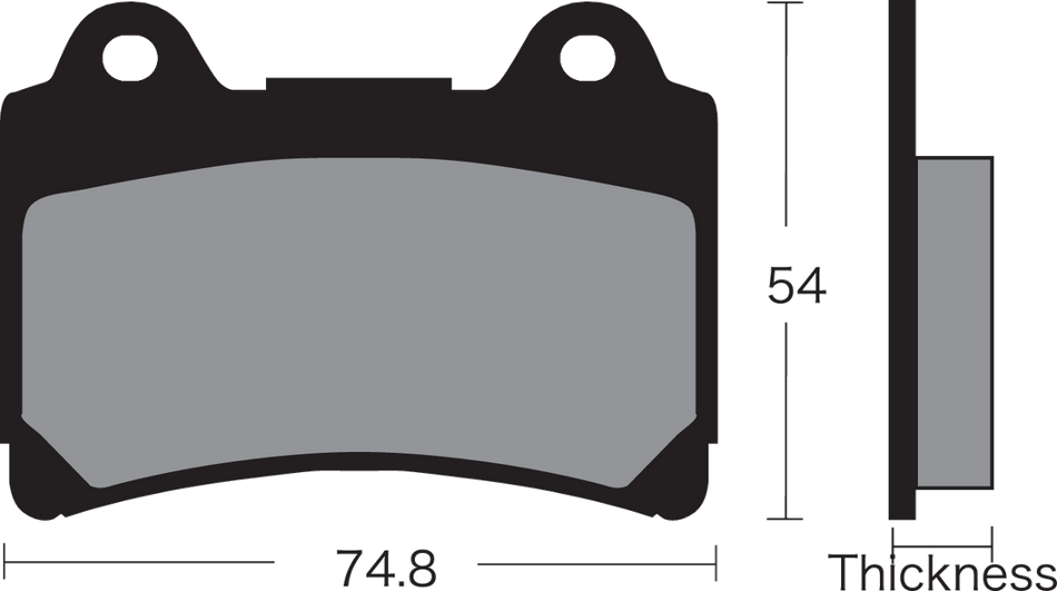 VESRAH Semi-Metallic Brake Pads - VD-242 VD-242