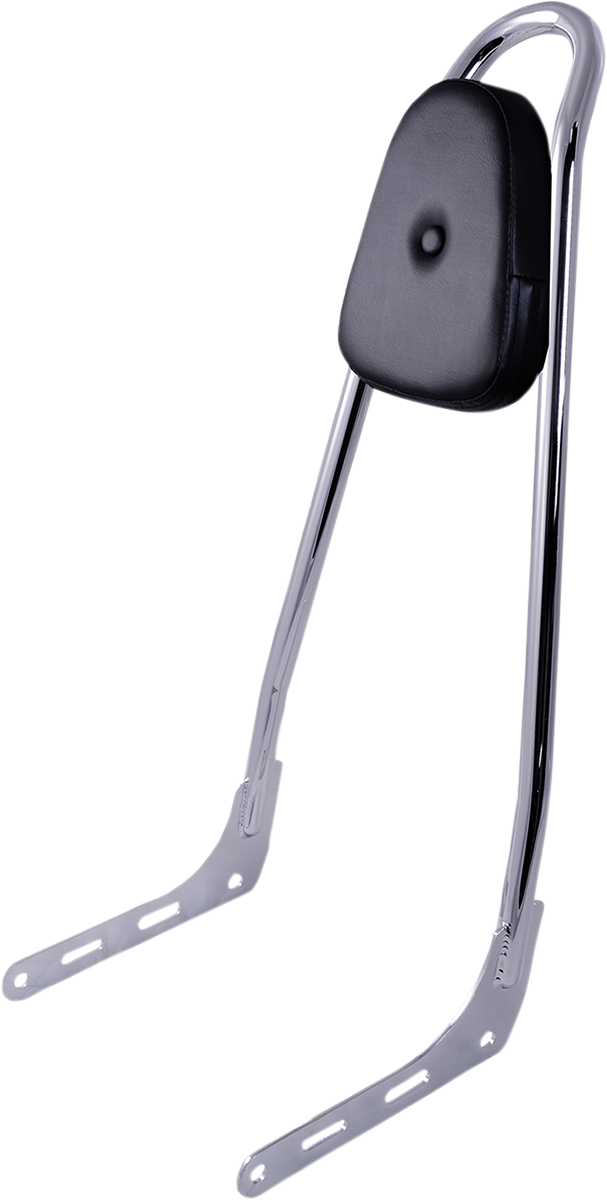 MOTHERWELL One-Piece Sissy Bar - Chrome - With Pad 156T18-CH-WP
