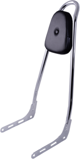 MOTHERWELL One-Piece Sissy Bar - Chrome - With Pad 156T18-CH-WP