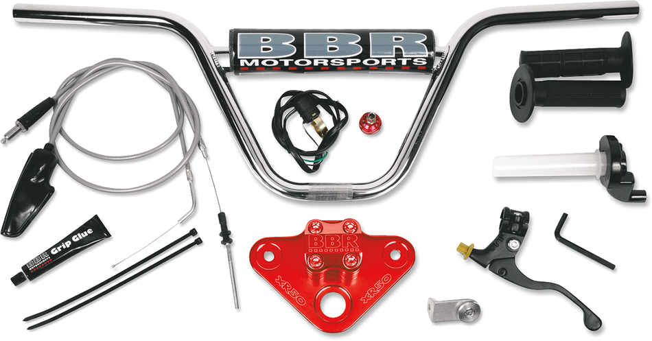 BBR MOTORSPORTS Risers w/ Handlebar - XR/CRF50 - Red 510-HXR-5041