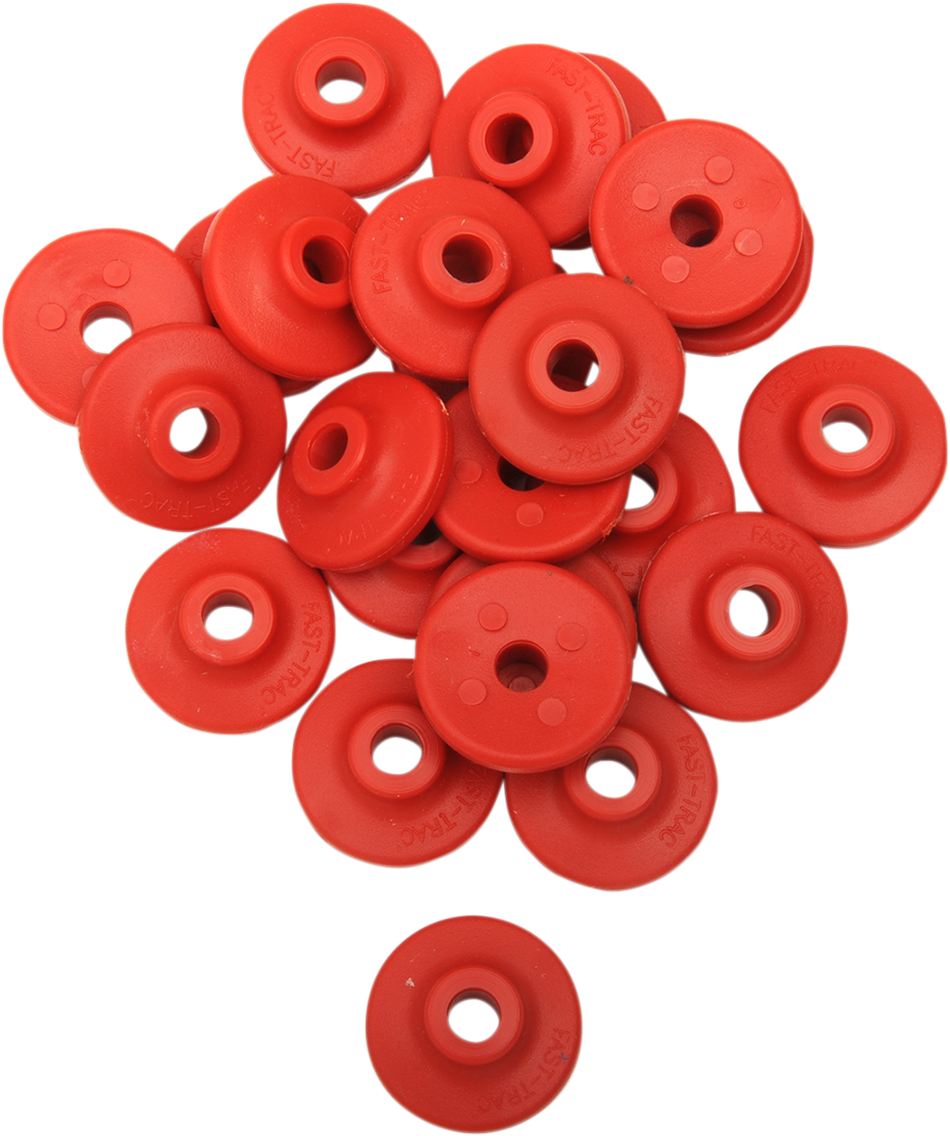 FAST-TRAC Extra Large Backer Plates - Red - Round - 24 Pack 605RR-24