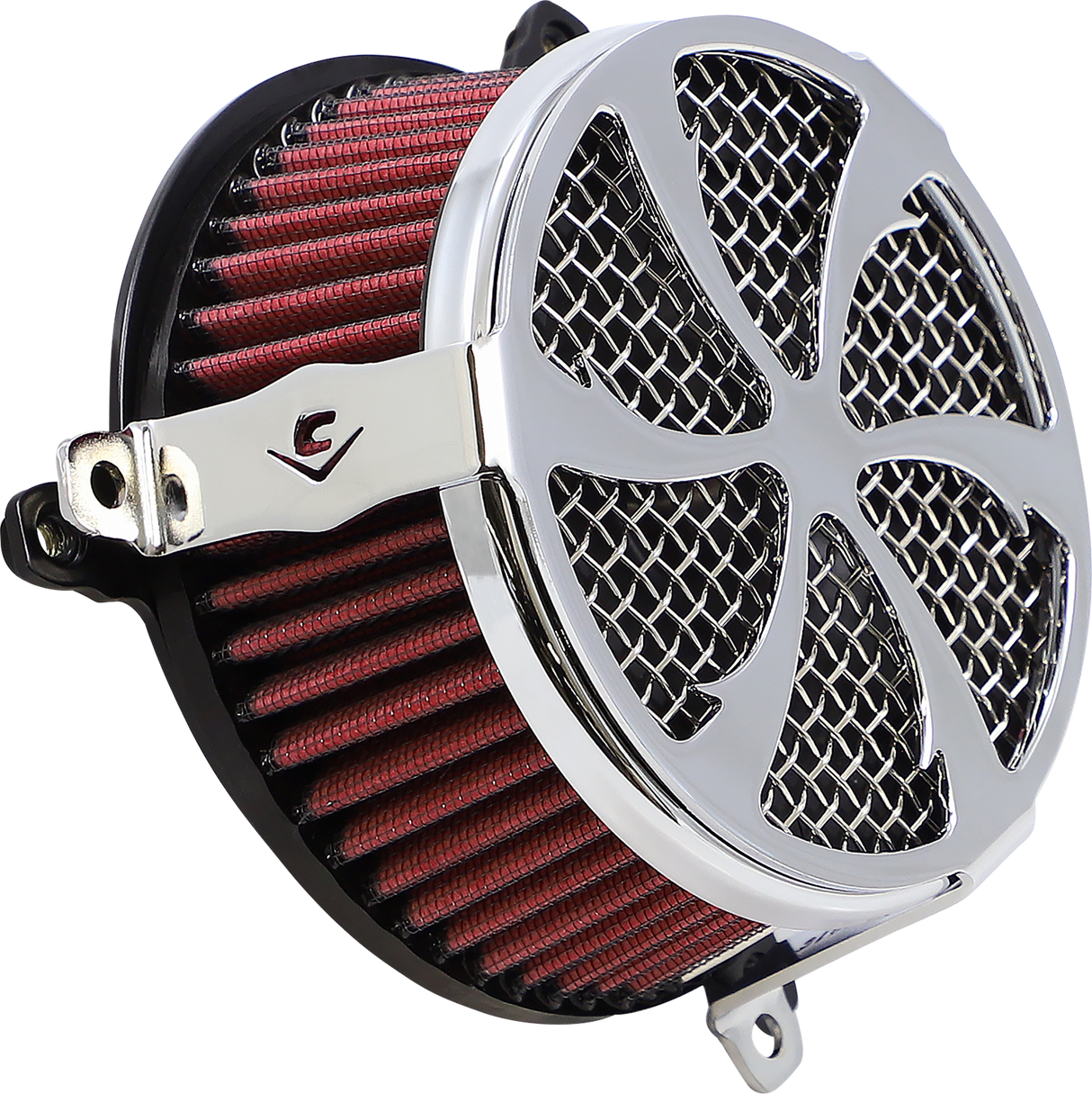 COBRA Air Filter - Swept - Chrome 606-0102-01-SB