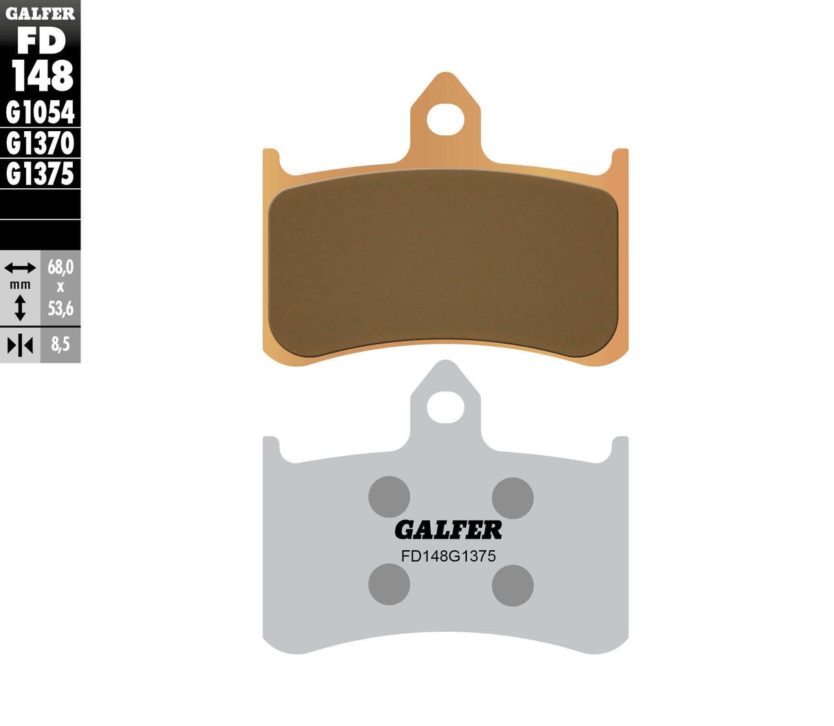 GALFER Brake Pads Sintered Ceramic Fd148g1375 FD148G1375