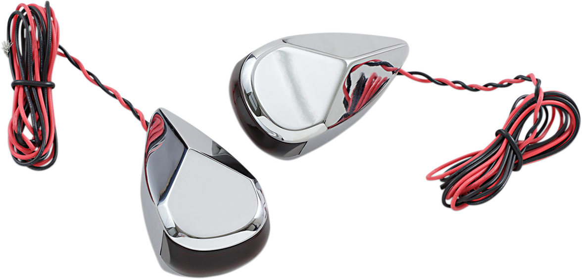 ALLOY ART Turn Signal - Chrome - Red/Red MRL-3C