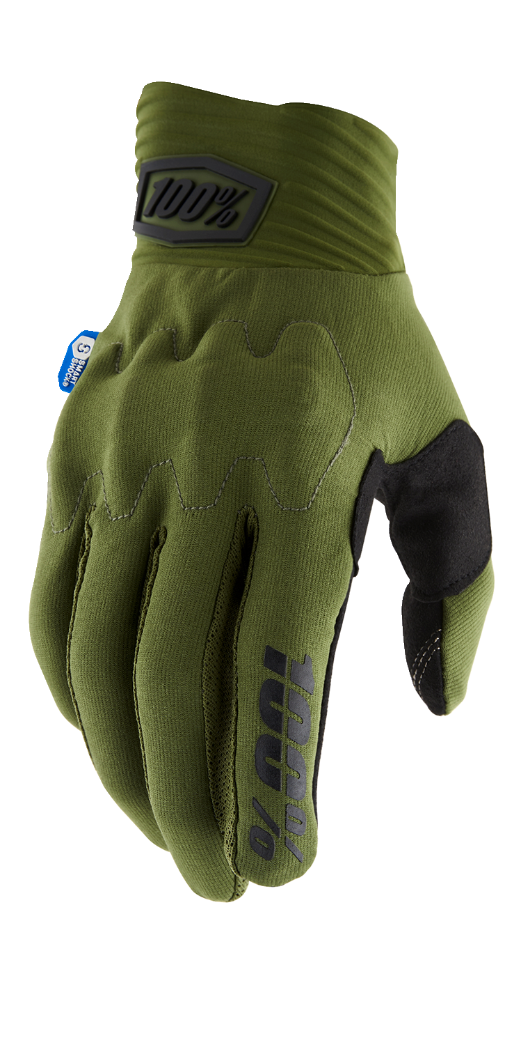 100% Cognito Smart Shock Gloves - Army Green/Black - Medium 10014-00026