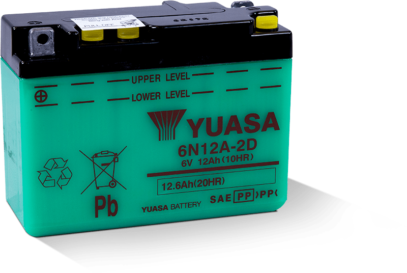 Yuasa 6N12A-2D Conventional 6 Volt Battery YUAM2612D