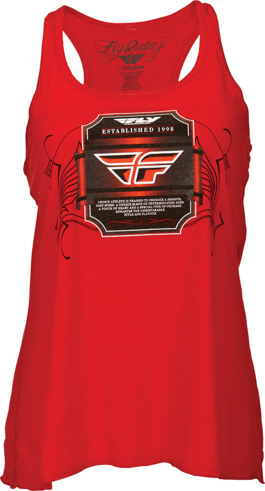 FLY RACING Established Ladies Tank Red S 356-6082S