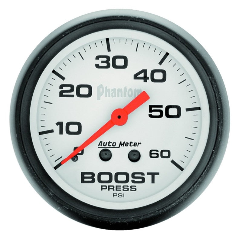 Autometer Phantom 52mm 0-60 PSI Mechanical Boost Gauge 5705