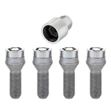 McGard Radschlossschraubensatz – 4er-Pack (Kegelsitz) M14 x 1,5 / 19 mm Sechskant / 31,0 mm Schaftlänge – Chrom 27000