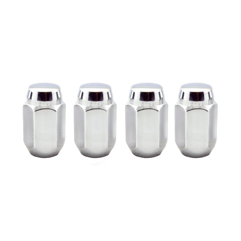 McGard Hex Lug Nut (Cone Seat) 1/2-20 / 13/16 Hex / 1.5in. Length (4-Pack) - Chrome 64000