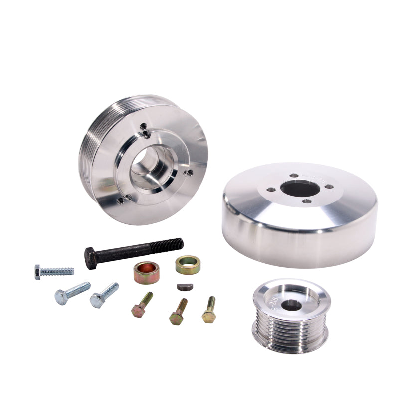 BBK 97-04 Ford F150 Expedition 4.6 5.4 Underdrive Pulley Kit - Lightweight CNC Billet Aluminum (3pc) 15550