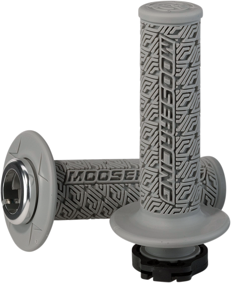 MOOSE RACING Grips - Lock-On - Gray/Silver B36MRG-S