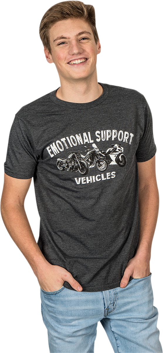 TECMATE Optimate Emotional Support Vehicles T-Shirt - Heather Charcoal - Large TA-235CH