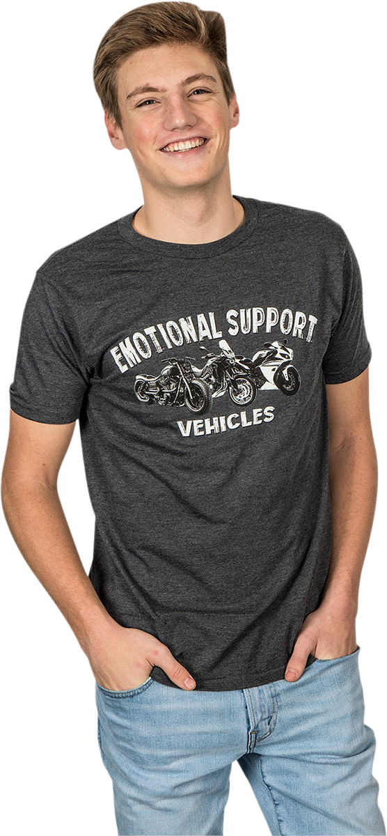 TECMATE Optimate Emotional Support Vehicles T-Shirt - Heather Charcoal - Medium TA-234CH